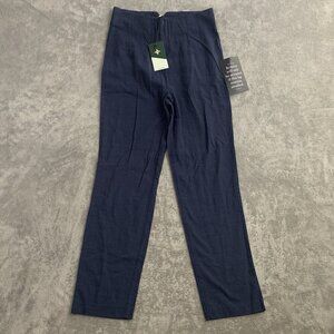 Tuckernuck Pants Womens Size 2 Navy Trouser Casual Cotton Linen Blend 28x27”